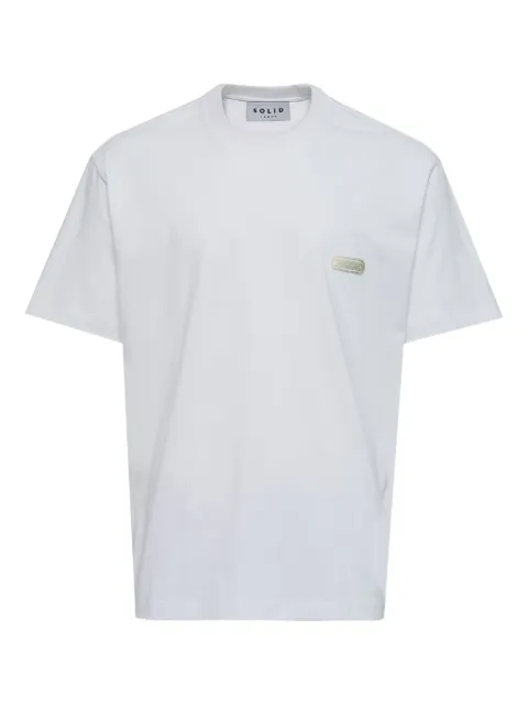 SOLID HOMME flocked-finish T-shirt