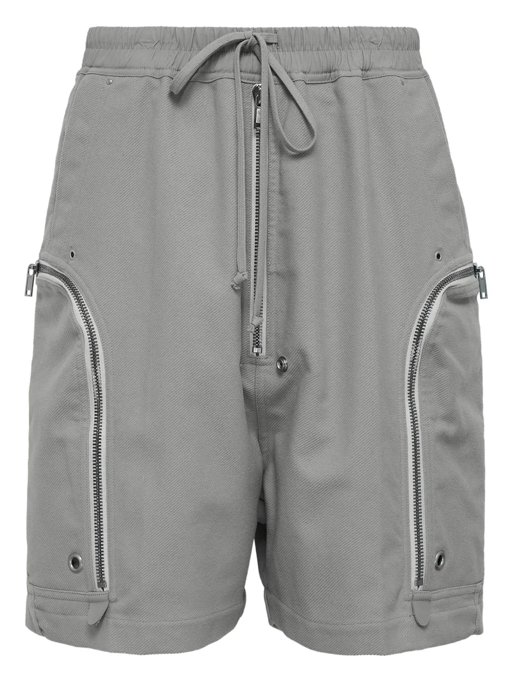 Rick Owens Zip-pockets Shorts In Gray