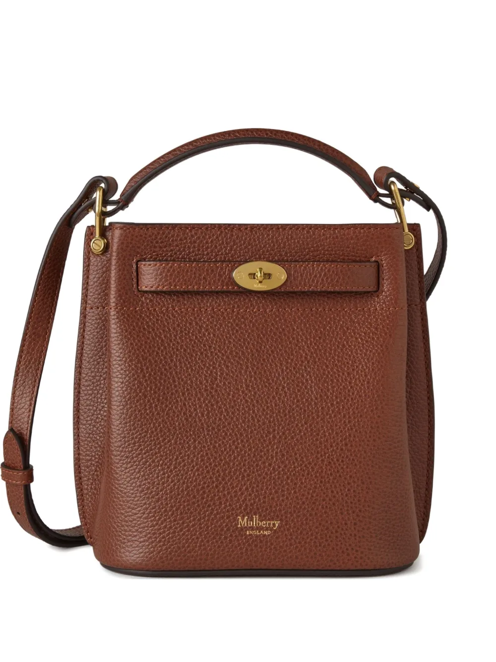Mulberry Mini Islington Bucket Bag In Brown