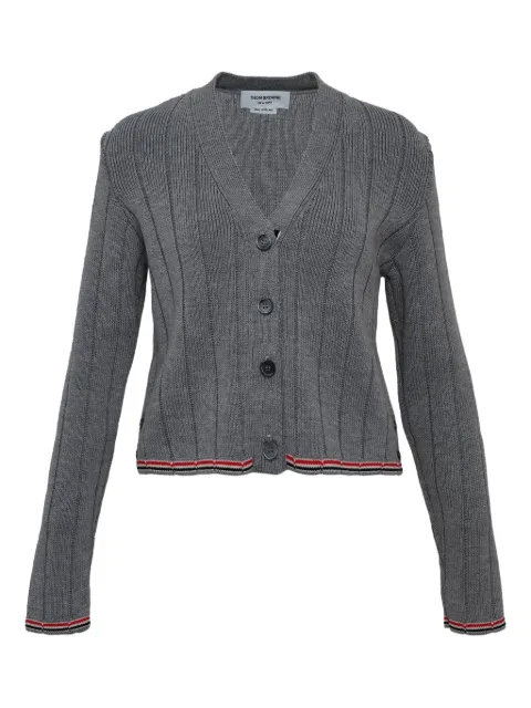 Thom Browne ribbed-knit V-neck cardigan