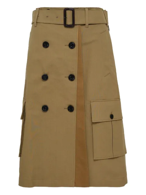 Andersson Bell belted pleated midi skirt