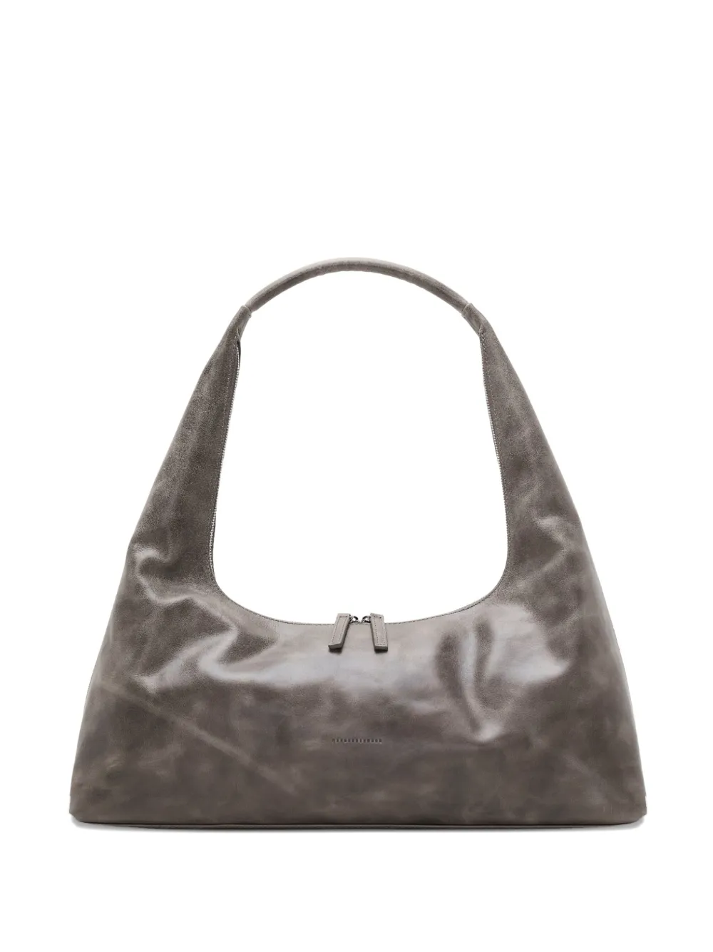 Margesherwood Large Leather Zip Shoulder Bag In Gray