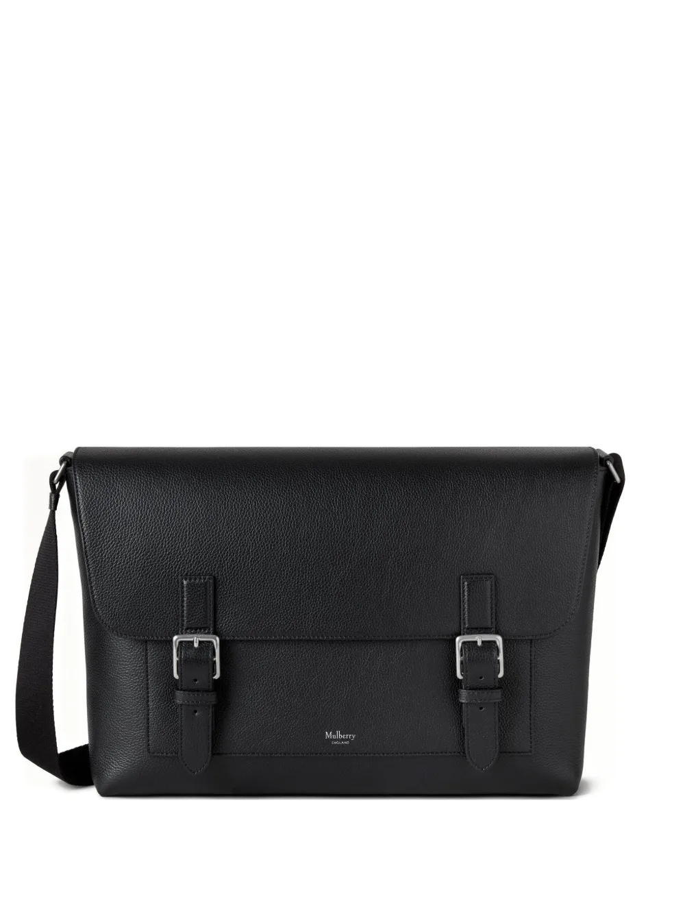 Mulberry Buckle-fastening Leather Shoulder Bag In Black