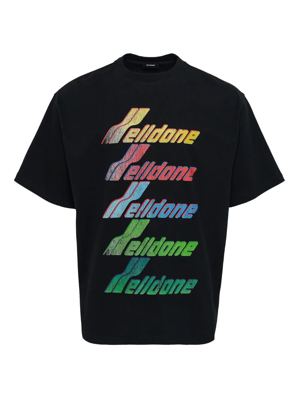 We11done rainbow-logo T-shirt | Black | Image 1