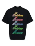 We11done rainbow-logo T-shirt - Black