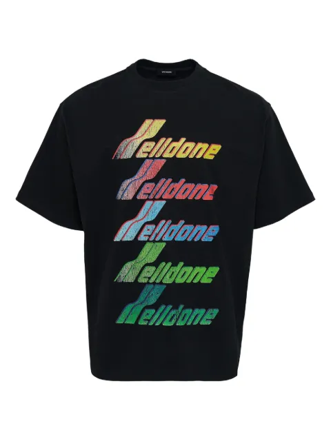We11done rainbow-logo T-shirt