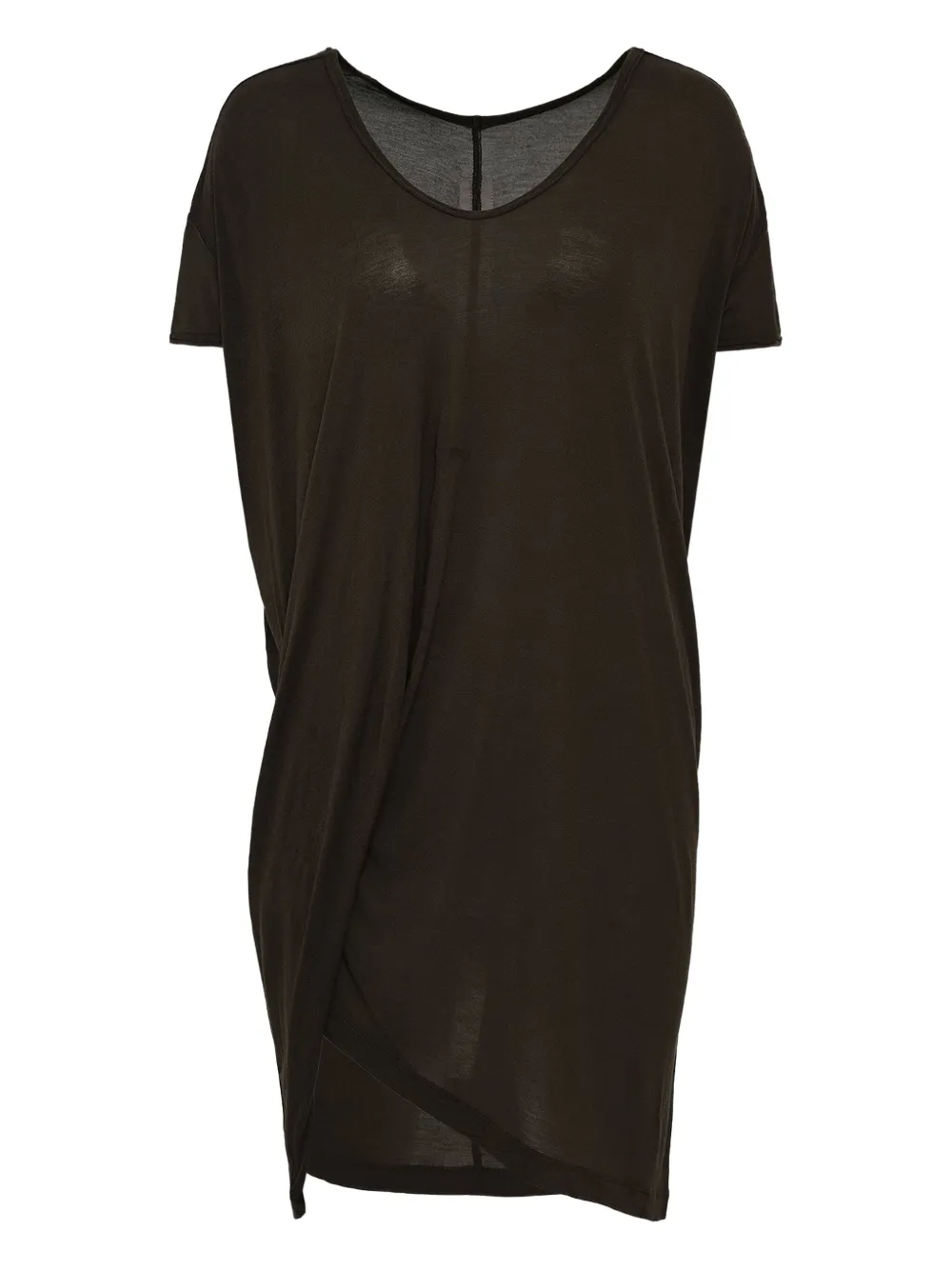 Rick Owens Hiked T-shirt In Brown