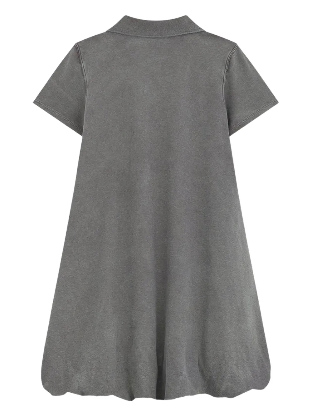 We11done logo-embroidered polo dress - Grijs
