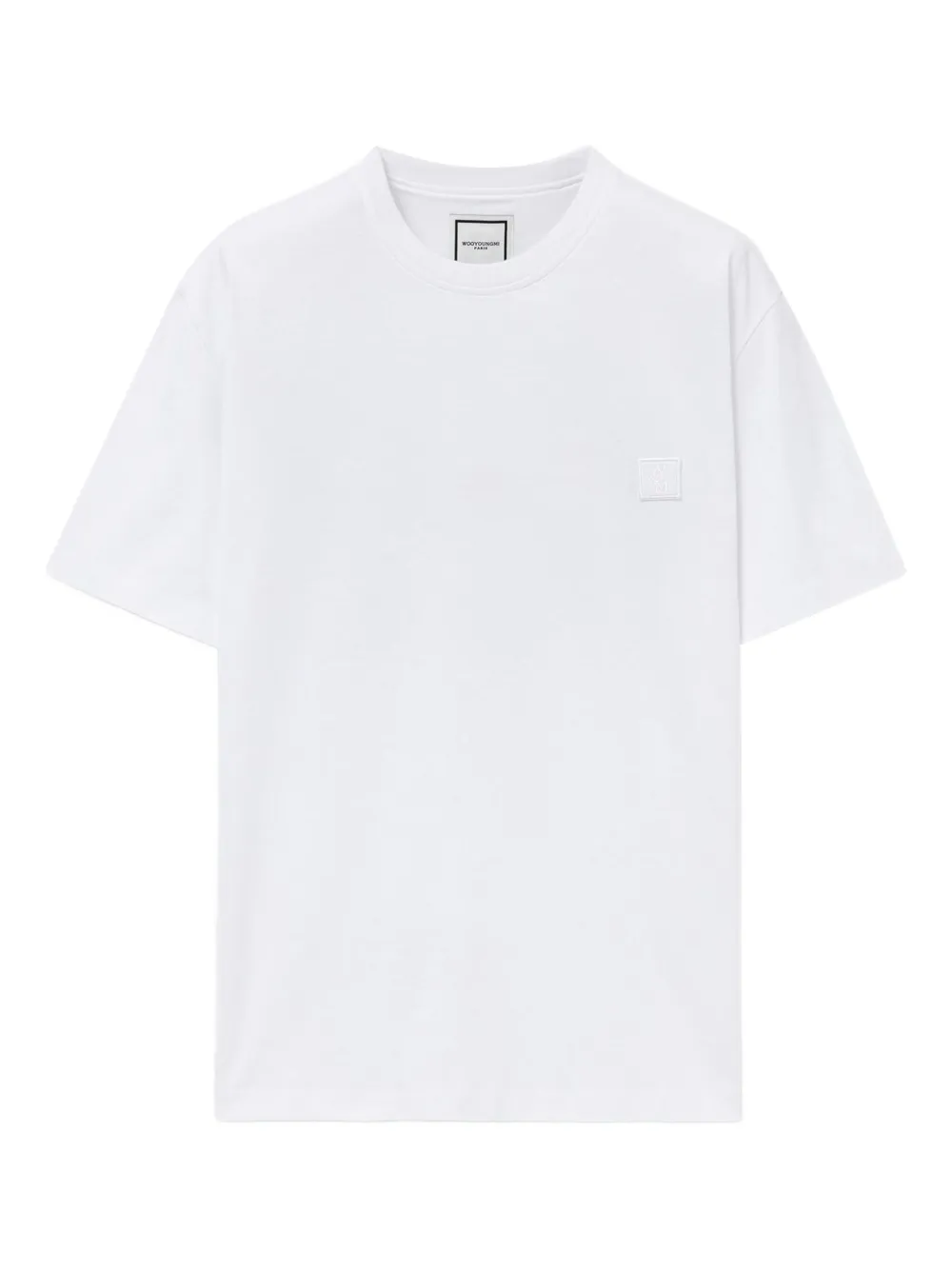 Wooyoungmi flower-print box-logo t-shirt | White | Image 1