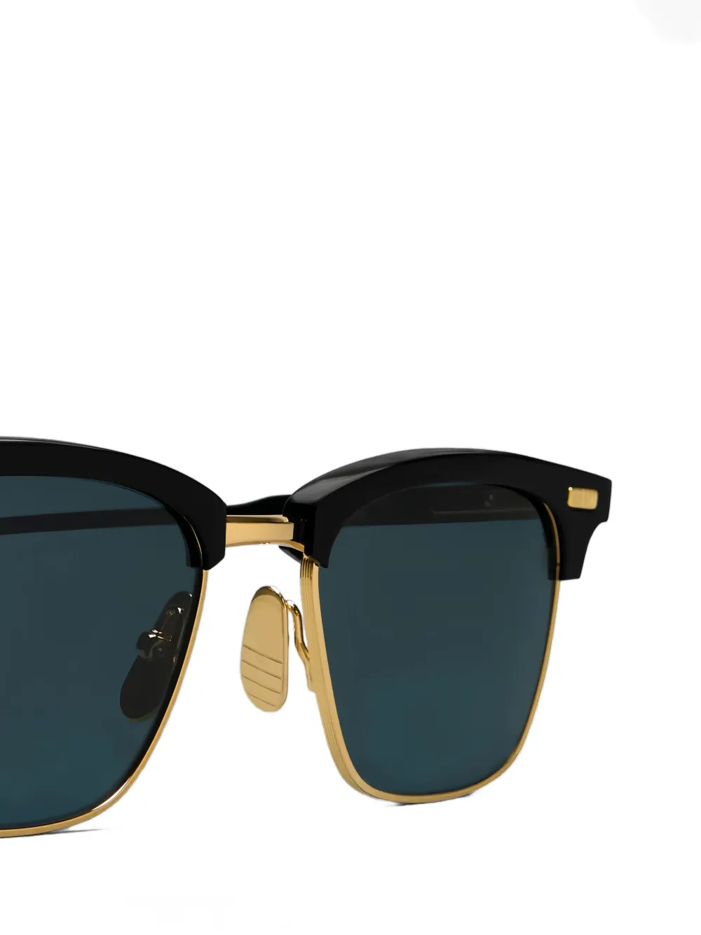 Thom Browne Acetaat en titanium zonnebril met rechthoekig montuur Zwart