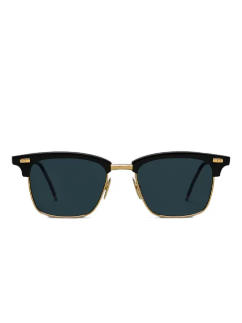 Thom Browne lentes de sol con armazón rectangular