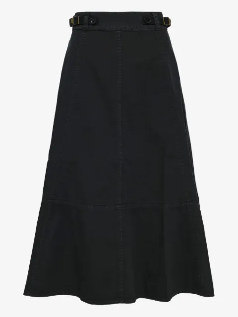 Ulla Johnson Finely belted high-waisted skirt