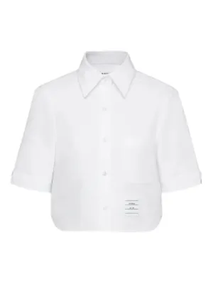 Prada トライアングルロゴ シャツ | ホワイト | FARFETCH JP