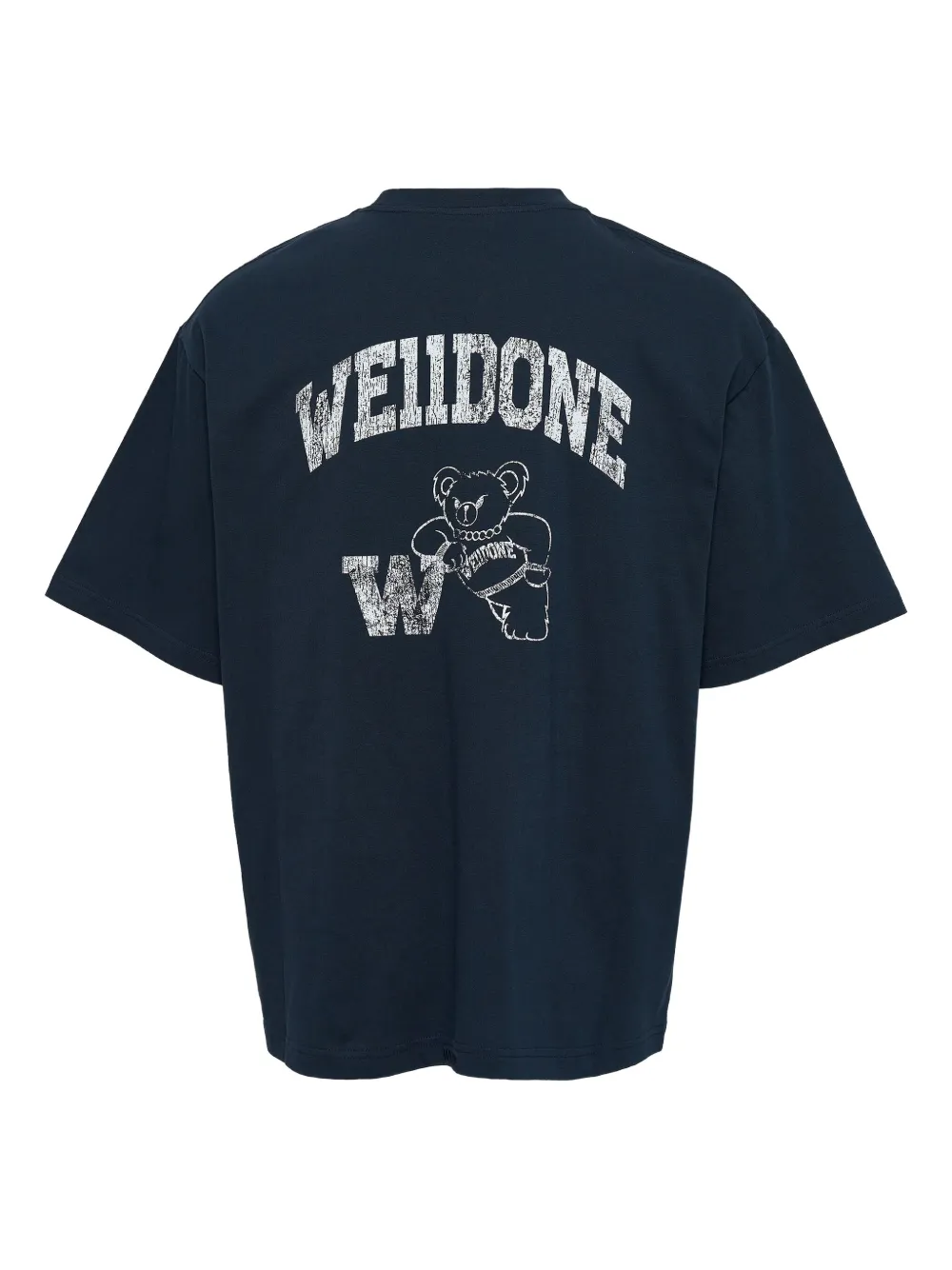 We11 Done University Logo T-shirt In Blue
