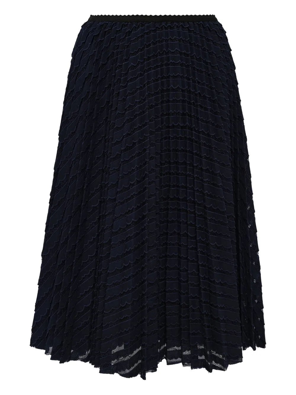 N°21 Pleated Midi Skirt In Black