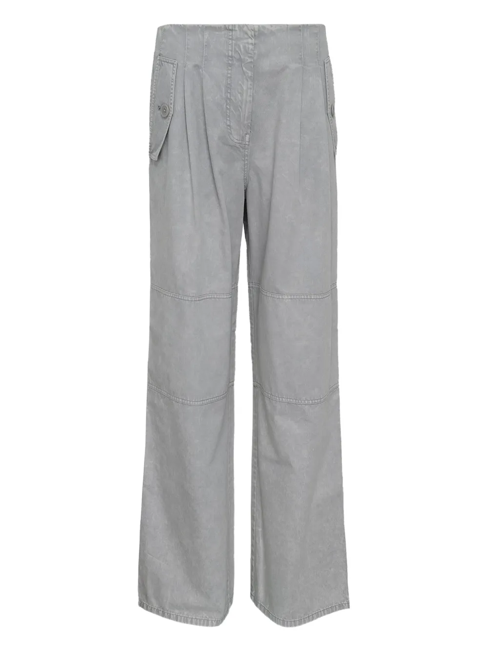 Ulla Johnson Casey Pleated-pocket Trousers In Gray