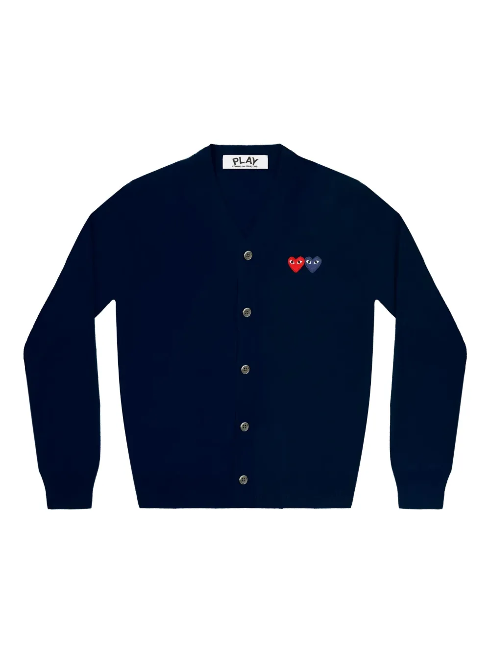 Comme Des Garçons Play Double Hearts cardigan | Cardigans | Image 2