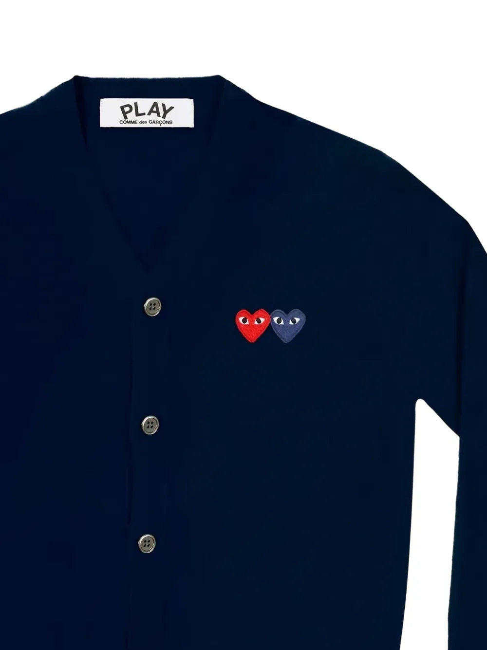 Comme Des Garçons Play Double Hearts cardigan | Cardigans | Image 2