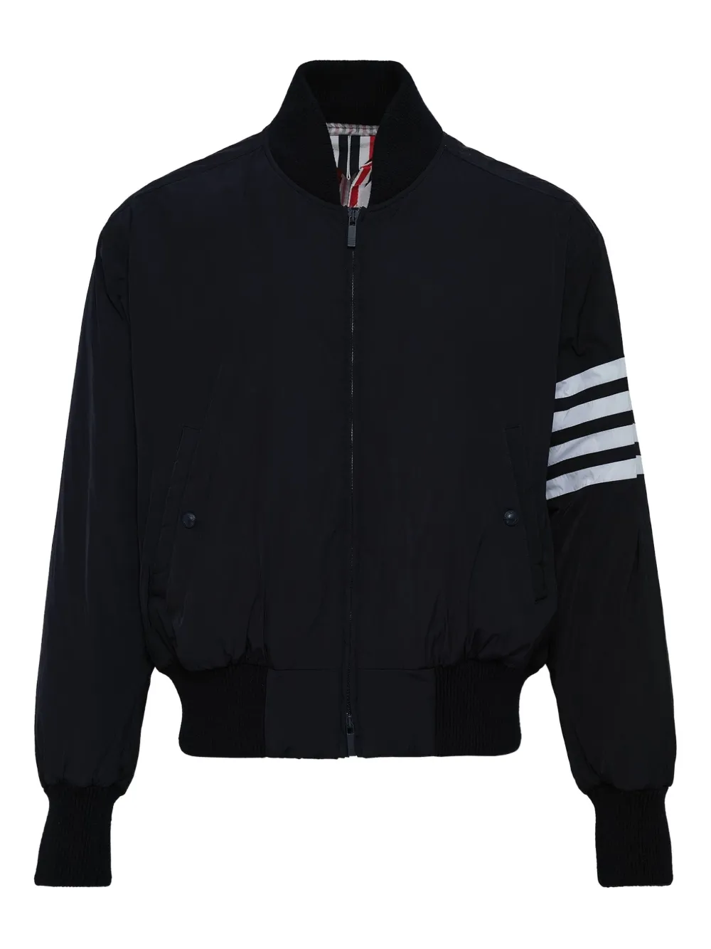 Thom Browne 4-Bar striped-panel bomber jacket | Blue | Image 1