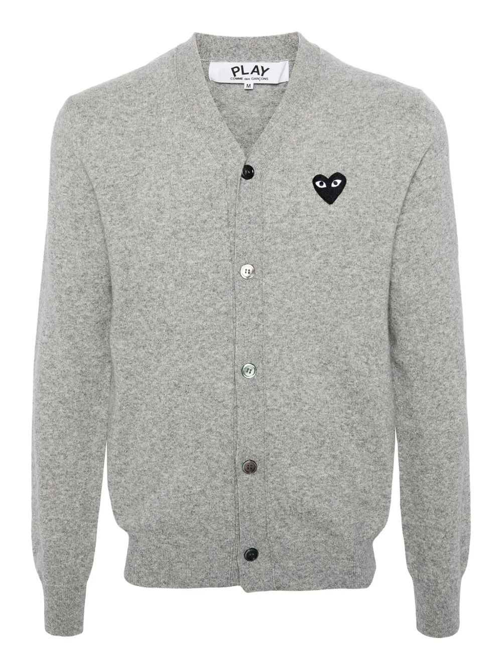Comme Des Garçons Play heart-emblem v-neck cardigan | Cardigans | Image 2