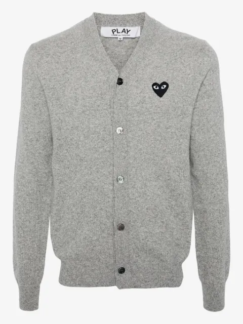 Comme Des Garçons Play Cardigan gola v com emblema de coração