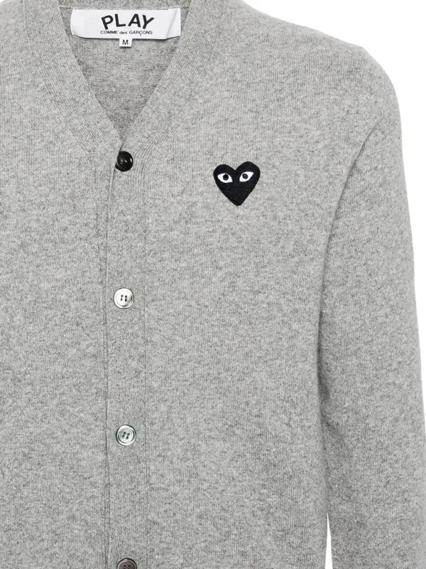 Comme Des Garçons Play ハートエンブレム カーディガン | グレー