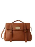 Mulberry braided-handle leather tote bag - Brown