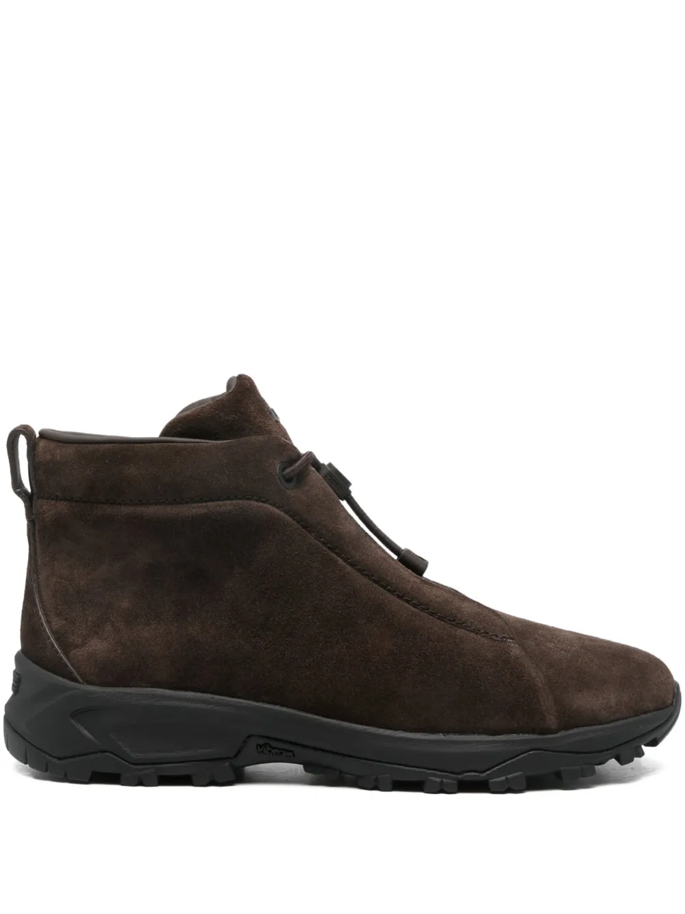 Zegna drawstring suede sneakers | Brown | Image 1