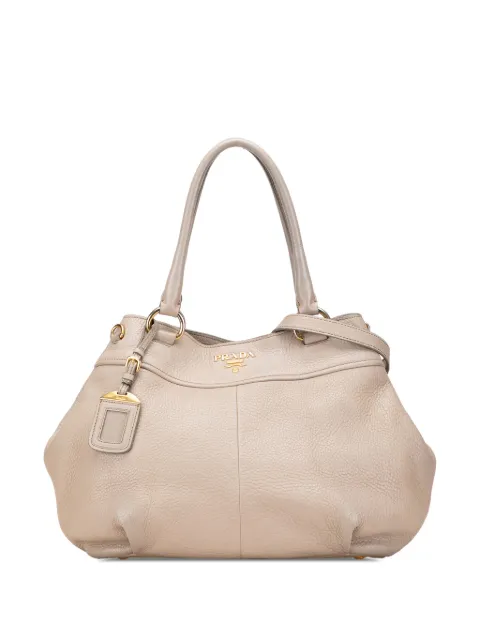 Prada Pre-Owned bolsa satchel Vitello Daino Open convertible 2000-2025