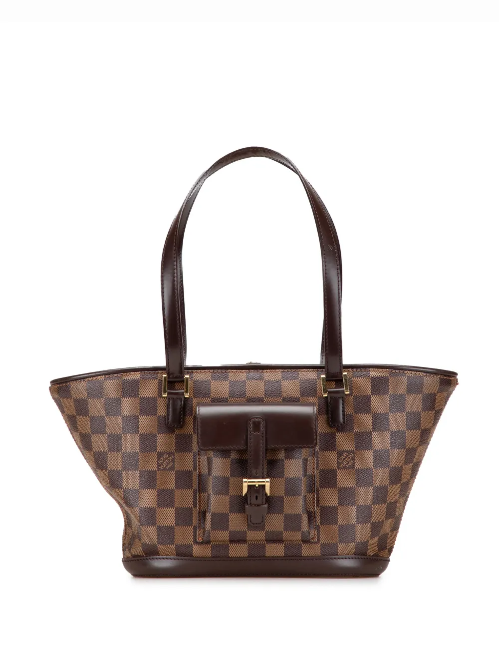 Louis Vuitton Pre-Owned 2005 ダミエ エベヌ マノスク PM ショルダーバッグ - ブラウン Louis Vuitton Pre-Owned 2005 ダミエ エベヌ マノスク PM ショルダーバッグ - ブラウン