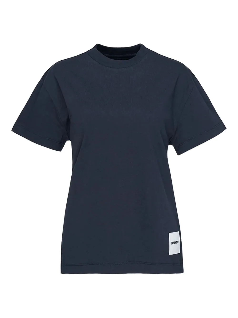 Jil Sander Logo-patch T-shirt In Blue