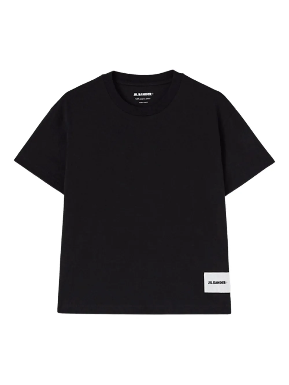 Jil Sander Set Of Three Cotton T-shirts In Black