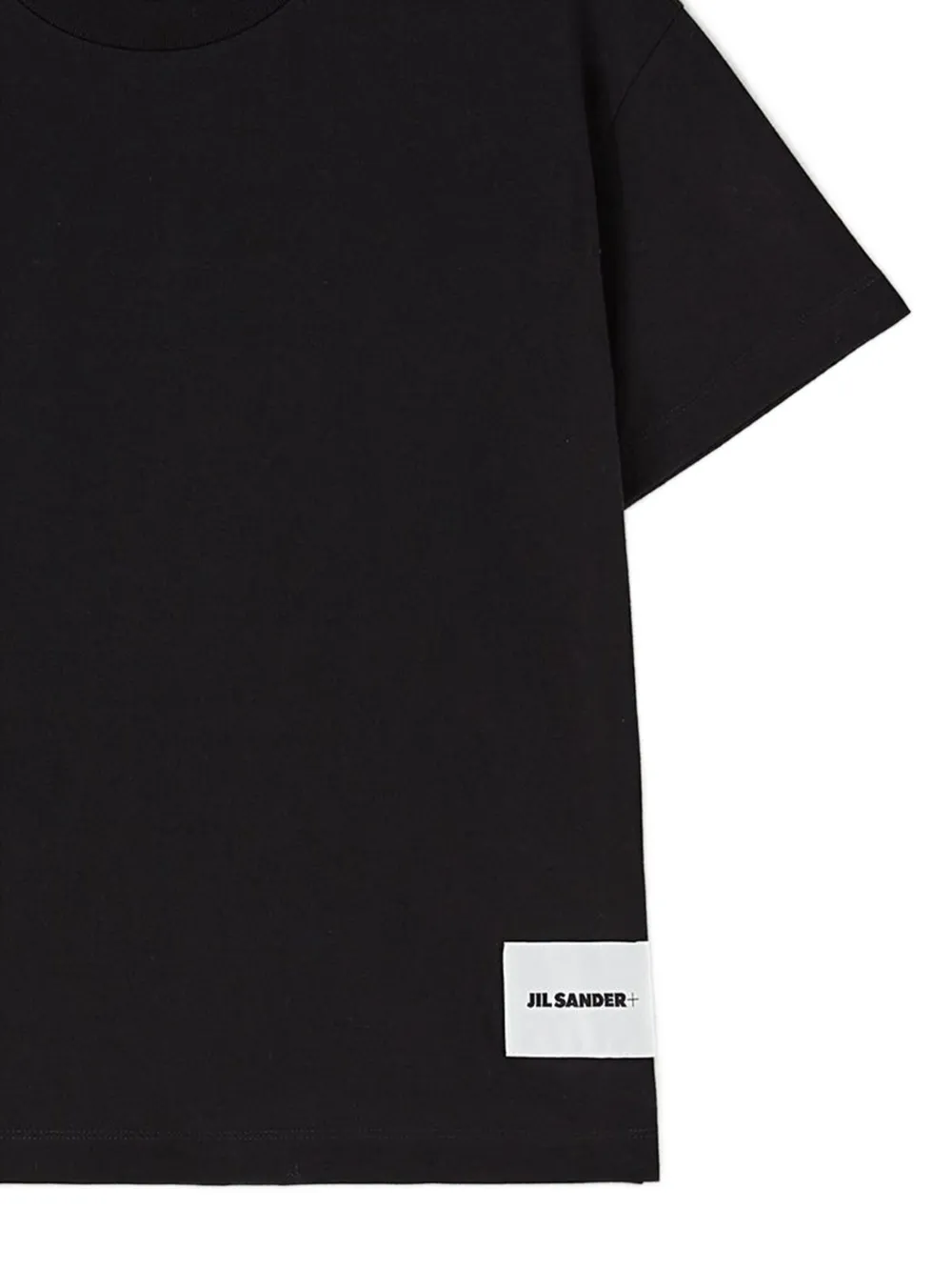 Jil Sander Set Of Three Cotton T-shirts In Black