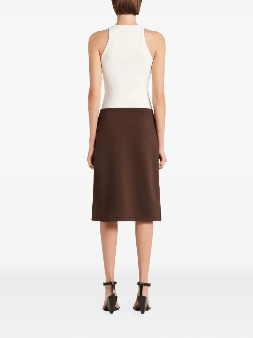 Courrèges Interlock Tracksuit Skirt In Brown