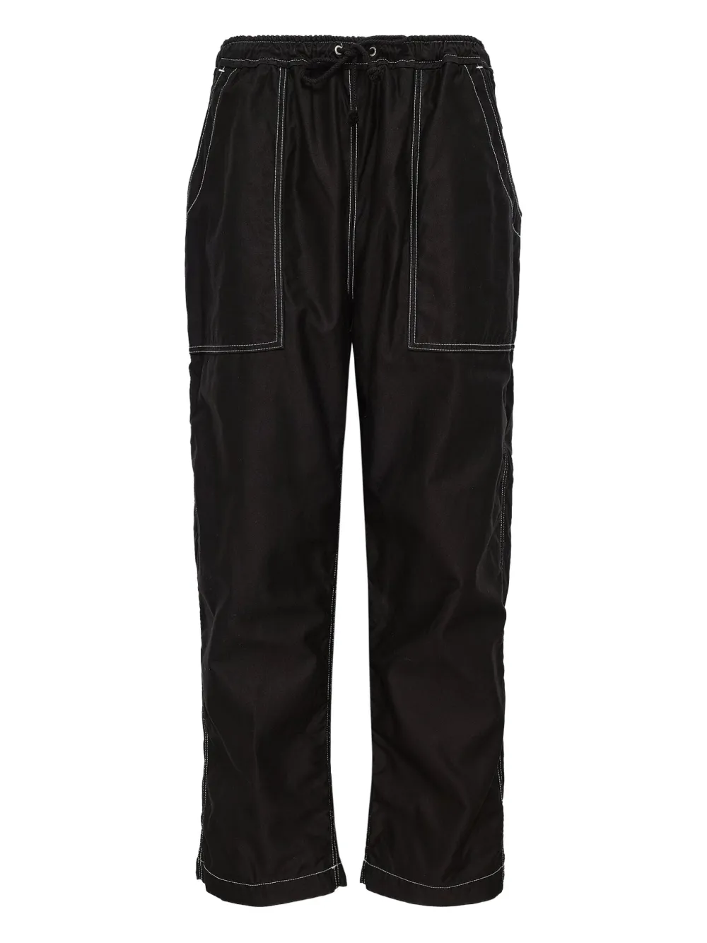 Comme Des Garçons Homme Deux Drawstring-waist Trousers In Black