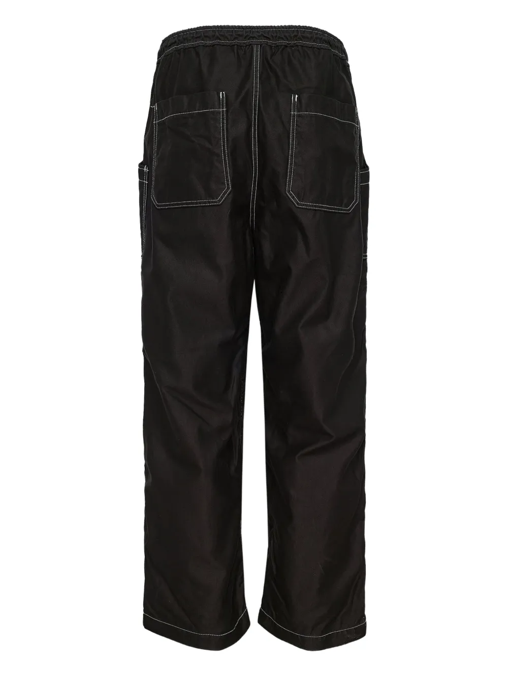 Comme Des Garçons Homme Deux Drawstring-waist Trousers In Black