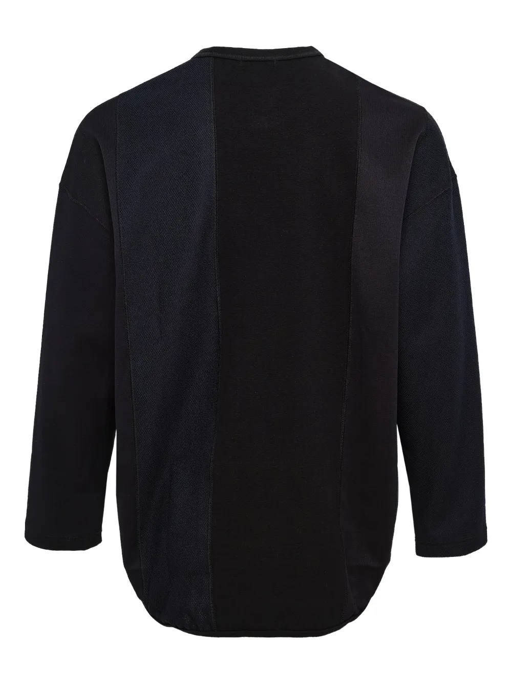 Comme des Garçons Homme T-shirt met geribbeld vlak - Zwart