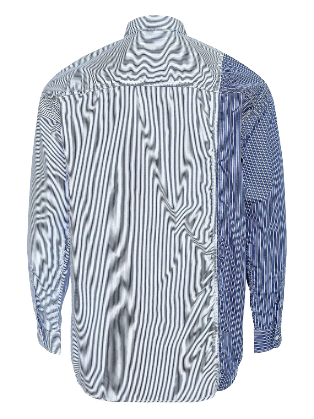 Comme des Garçons Homme striped panelled shirt - Blauw