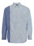Comme des Garçons Homme striped panelled shirt - Blue