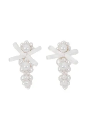 Simone Rocha パール ピアス | ホワイト | FARFETCH JP