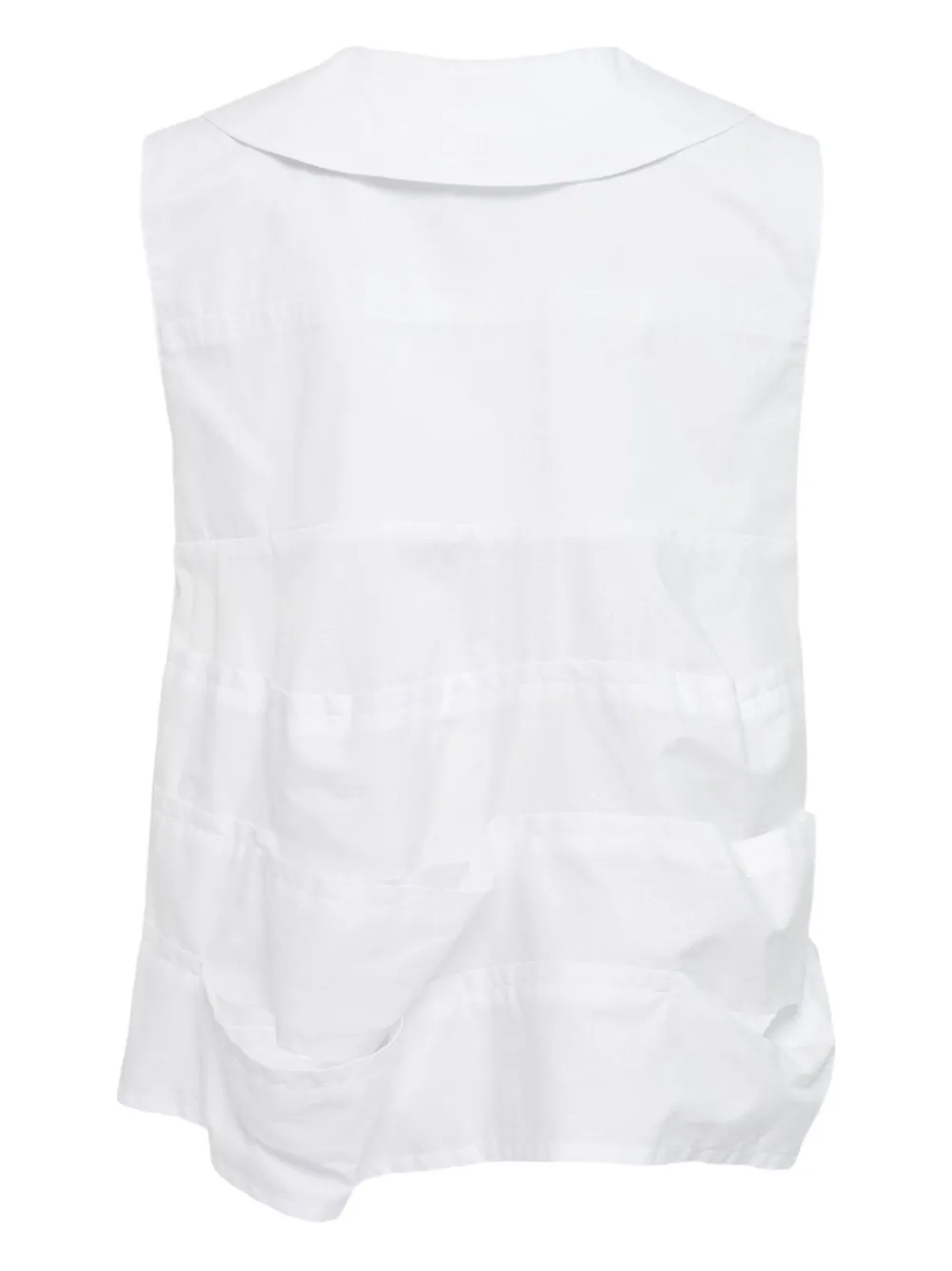 Comme des Garçons TAO Peter Pan-collar layered blouse - Wit
