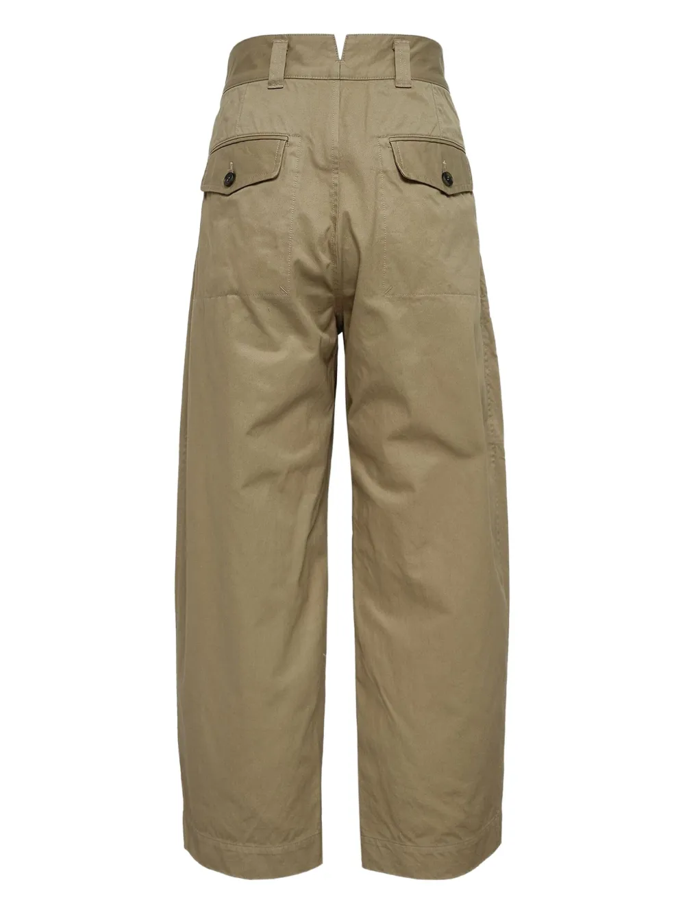 Comme Des Garçons Homme Deux Pleated Cotton Trousers In Green