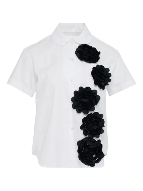 Comme des Garçons TAO Peter Pan-collar flower-embellished shirt