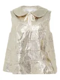 Comme des Garçons TAO foil-effect Peter Pan-collar blouse - Gold