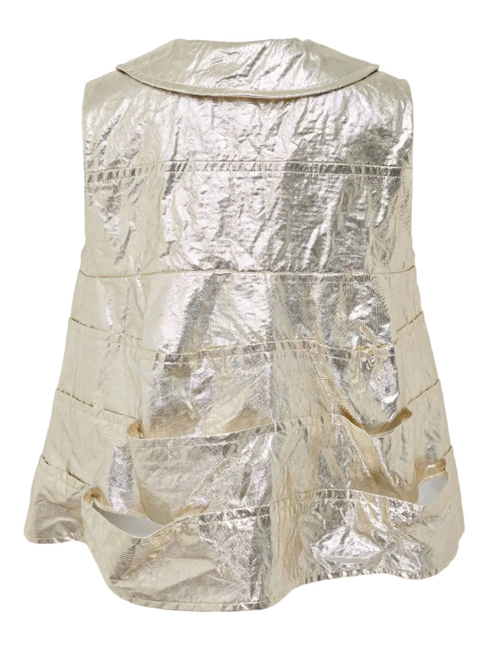 Comme des Garçons TAO foil-effect Peter Pan-collar blouse - Goud
