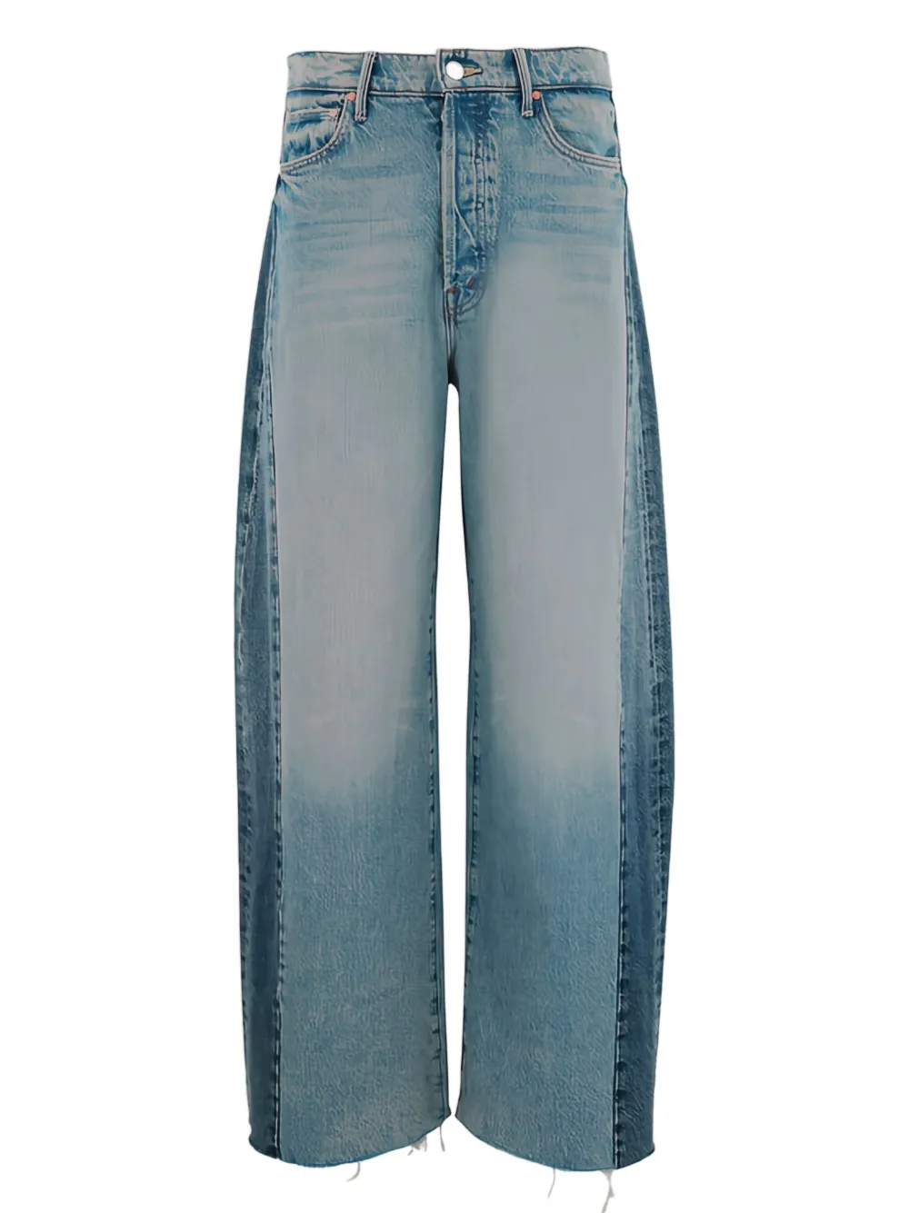 MOTHER Jeans The Pipe Dream Button Sneak Fray - Blu