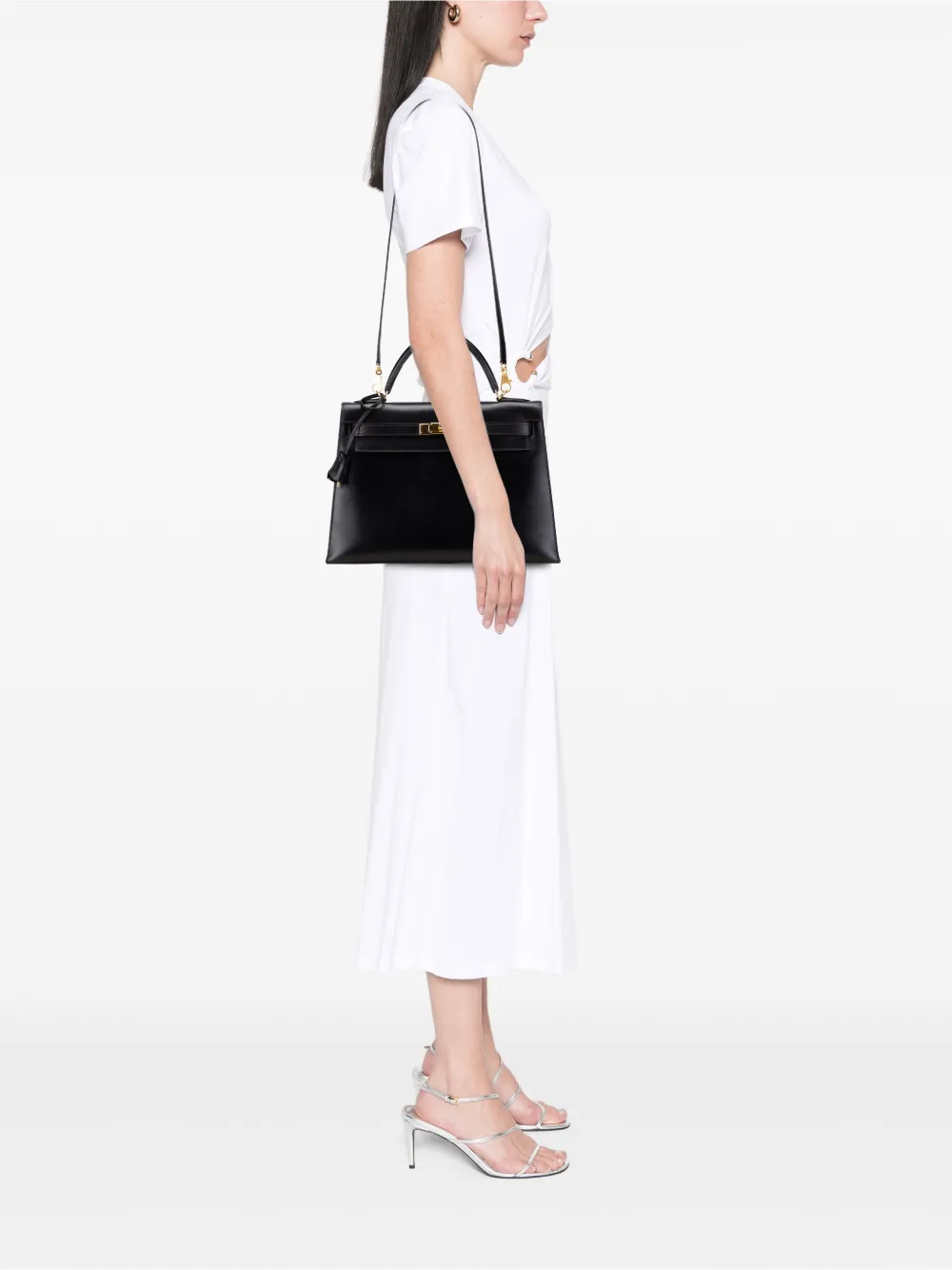 Hermès Pre-Owned 2001 Box Calf Kelly II Sellier 32 satchel | Pre-Owned | Image 2