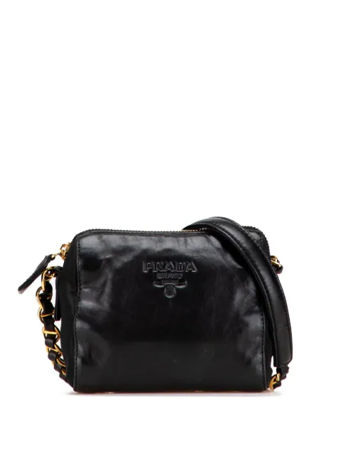 Prada Pre-Owned 2000-2013 Tessuto Trimmed Nappa Chain crossbody bag
