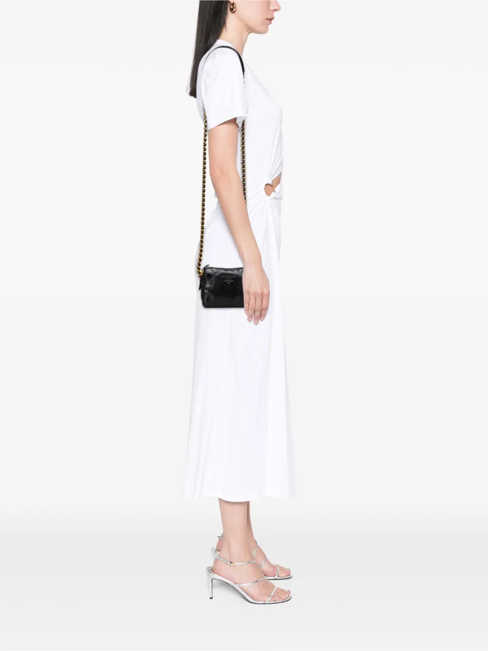 Prada Pre-Owned 2000-2013 Tessuto Trimmed Nappa Chain crossbody bag | Pre-Owned | Image 2