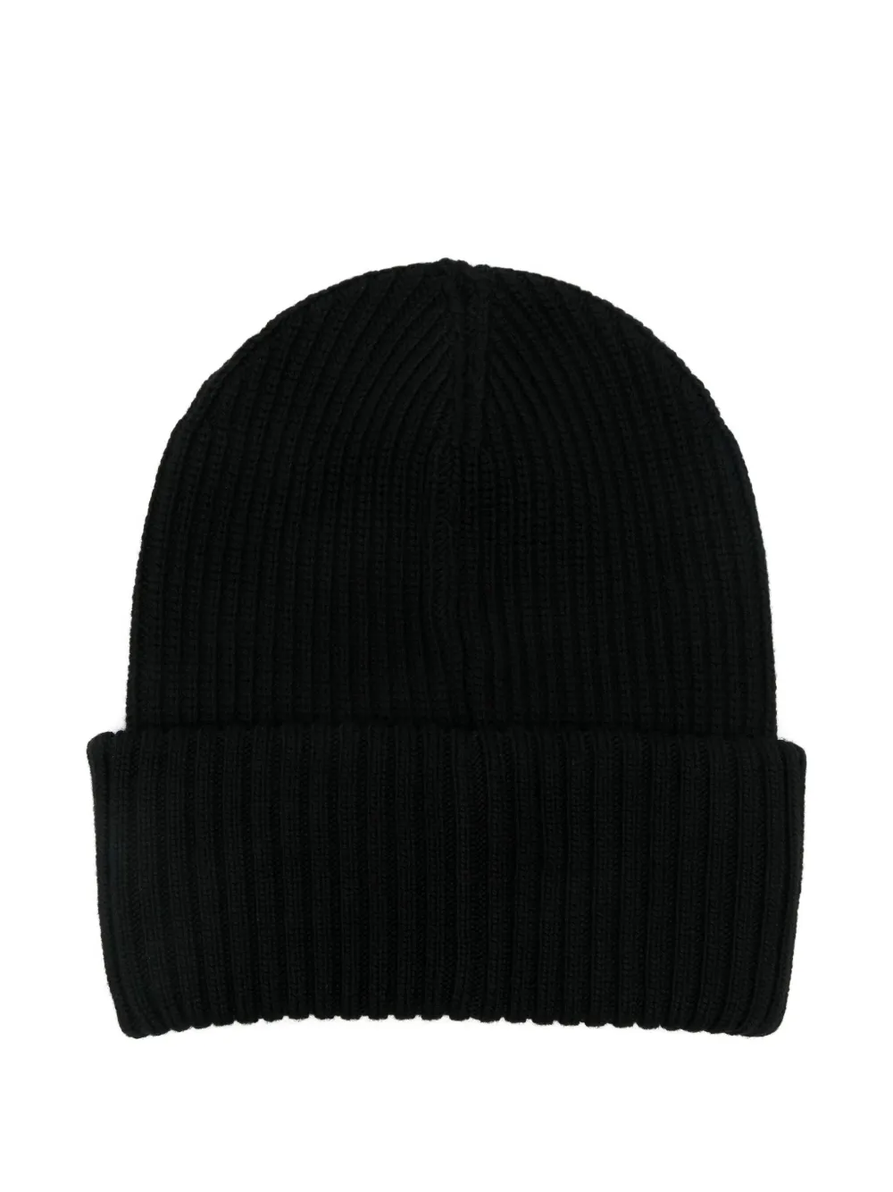Moncler X Ee72 By Edward Enninful Ribbed Logo-patch Beanie In Black